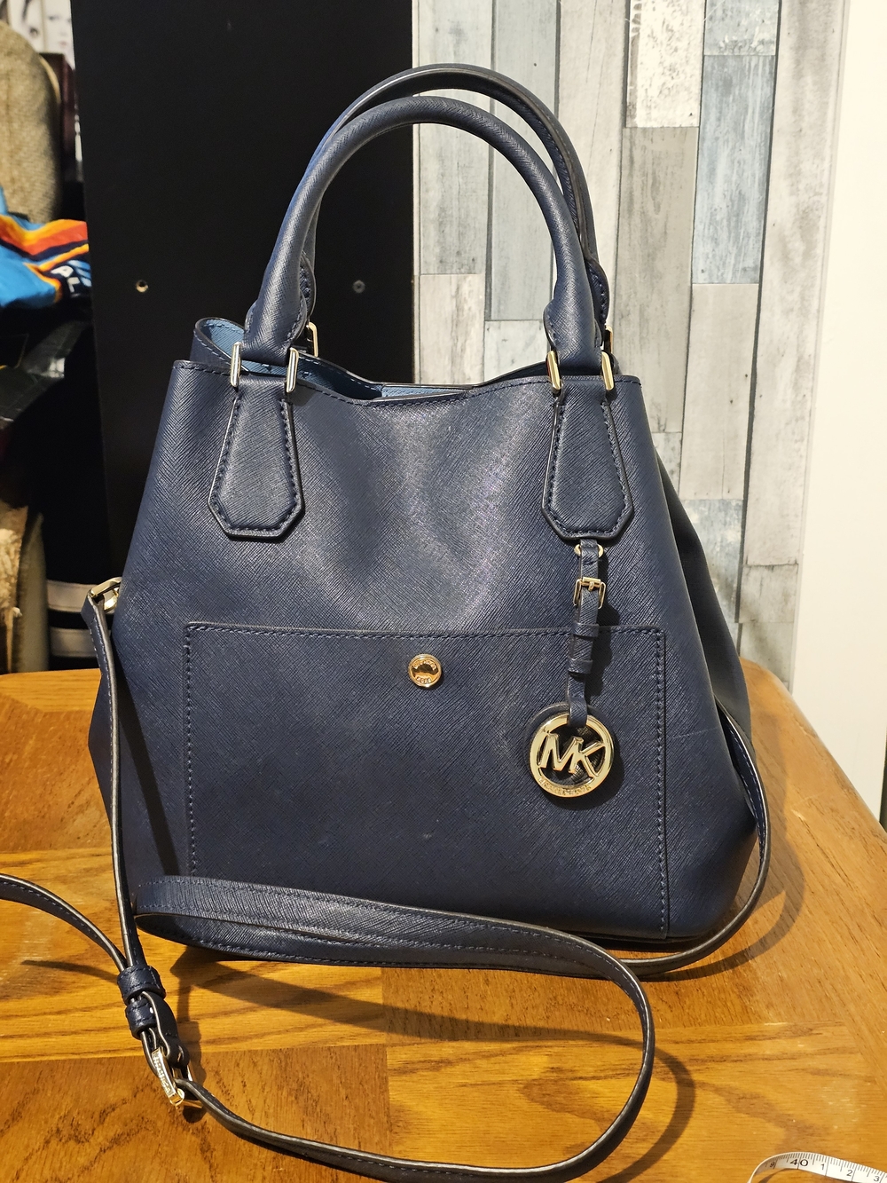 Michael Kors Navy Saffiano Leather Hand Bag